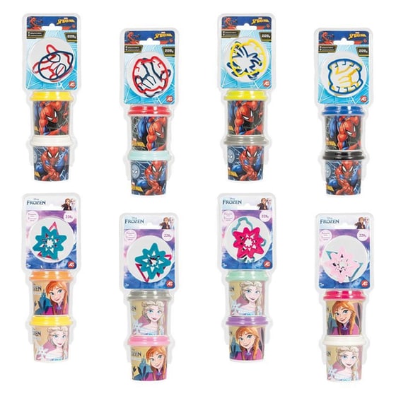 AS Company Πλαστελίνη Disney Frozen & Marvel Spiderman Σετ 2 Βαζάκια Με 2 Cutters - Τυχαία Επιλογή Σχεδίου image 0