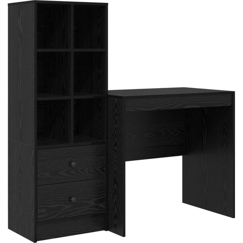 Γραφείο VidaXL 125,5x50x127 cm - Μαύρη Οξιά (2 τεμ.)