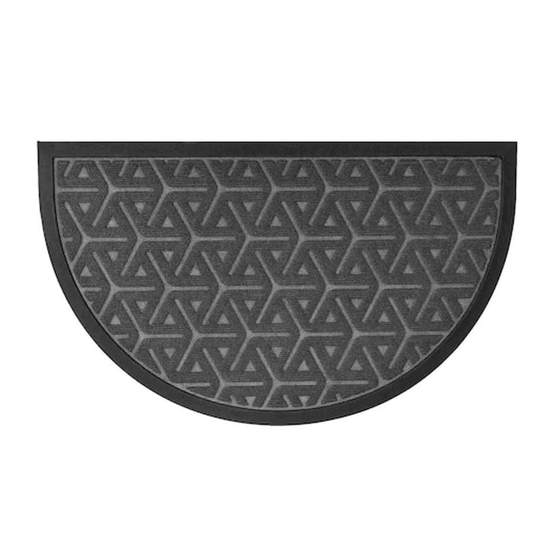 Πατάκι Χαλάκι Εισόδου Με Γεωμετρικά Σχέδια Σε Σκούρο Γκρι Χρώμα 45×75 Cm, Wilson