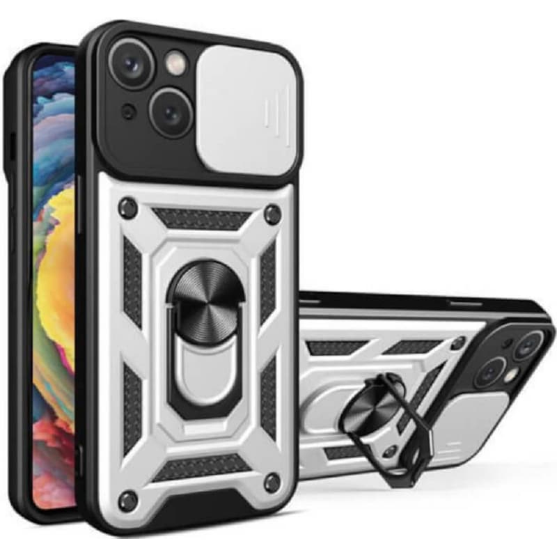 BODYCELL Θήκη Apple iPhone 14 - Bodycell Armor Slide - Ασημί