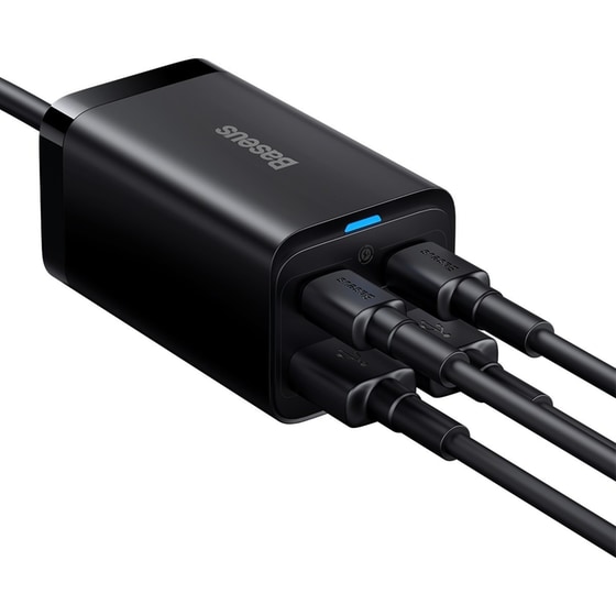 Φορτιστής Πρίζας Baseus 2xUsb-C, 2xUsb 65W - Black image 3