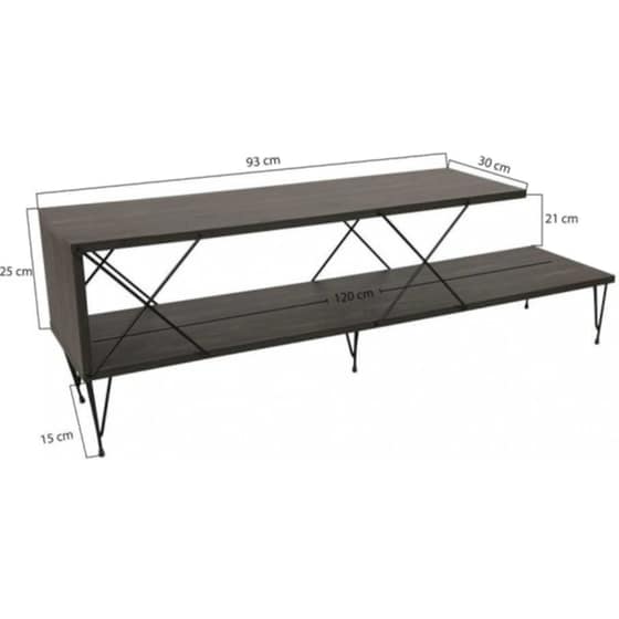 Έπιπλο Τηλεόρασης 24Mall Strada από Μοριοσανίδα 120x30x40 cm - Καφέ image 4