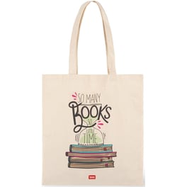 Τσάντα Shopper Legami Book Lover Βαμβακερή - Μπεζ
