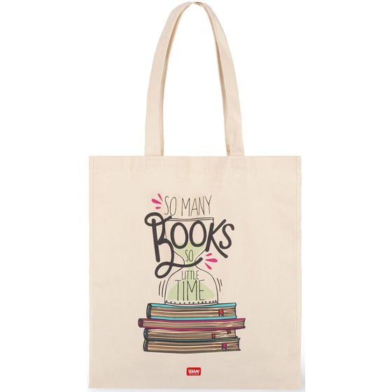Τσάντα Shopper Legami Book Lover Βαμβακερή - Μπεζ image 0