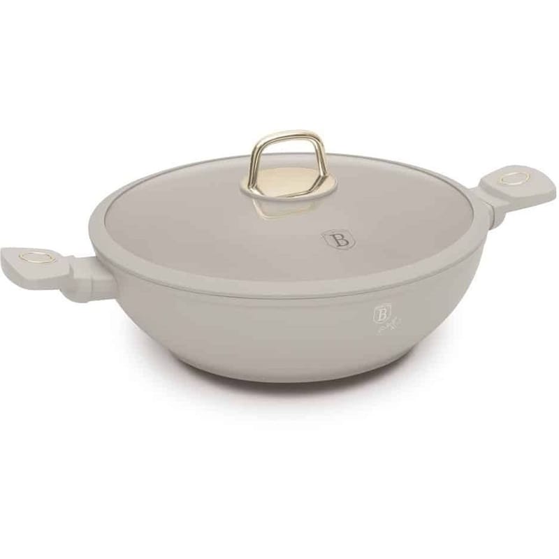 Αντικολλητικό Τηγάνι WOK BERLINGER HAUS BH-8065 30 cm Μπεζ