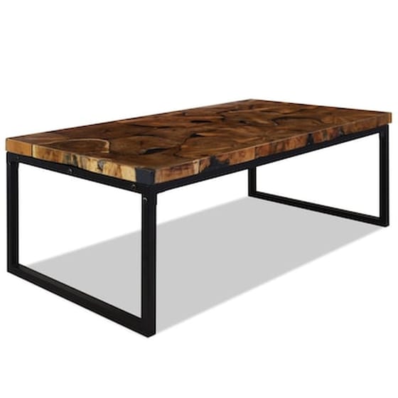 Τραπεζάκι Σαλονιού VidaXL από Ξύλο Teak 110x60x40cm - Καφέ image 3