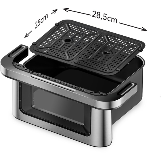 ROHNSON R-2893 με Αποσπώμενο Κάδο 1800 W 9.7 L Μαύρο Φριτέζα Αέρος image 6