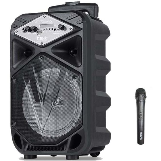 Party Speaker Havit SF100BT 12W Karaoke με Ασύρματο Μικρόφωνο - Μαύρο image 0