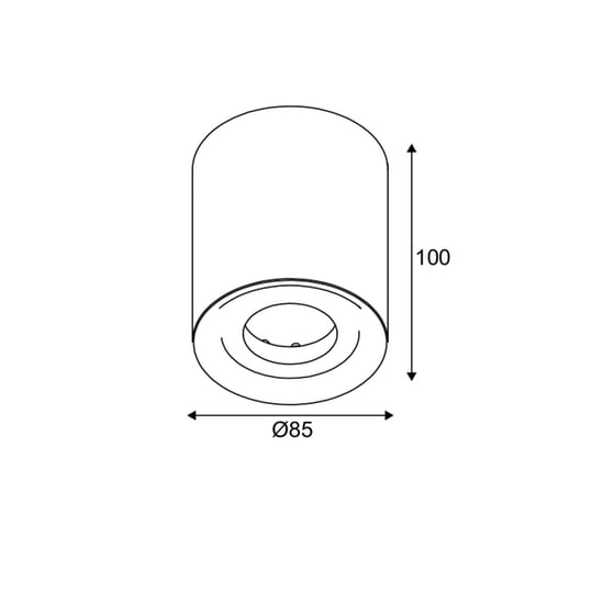 Σποτ Μονόφωτο Aca Monte Mk141s10w Τσιμεντένιο 8.5x8.5x10 cm - Εκρού/Γκρι image 1