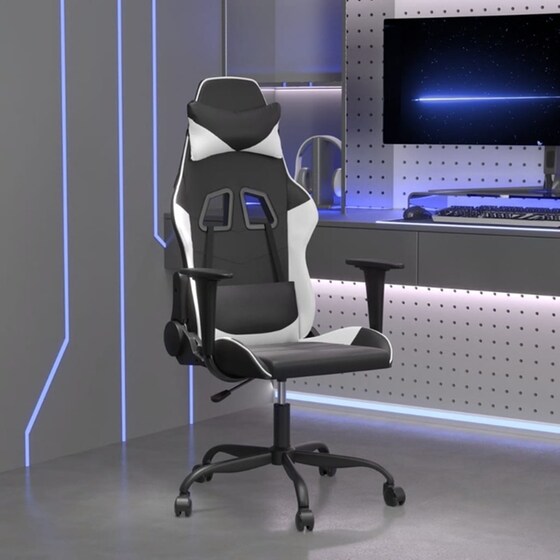 Καρέκλα Gaming VIDAXL 345404 με Ρυθμιζόμενα Μπράτσα από Τεχνητό Δέρμα - Μαύρο image 10