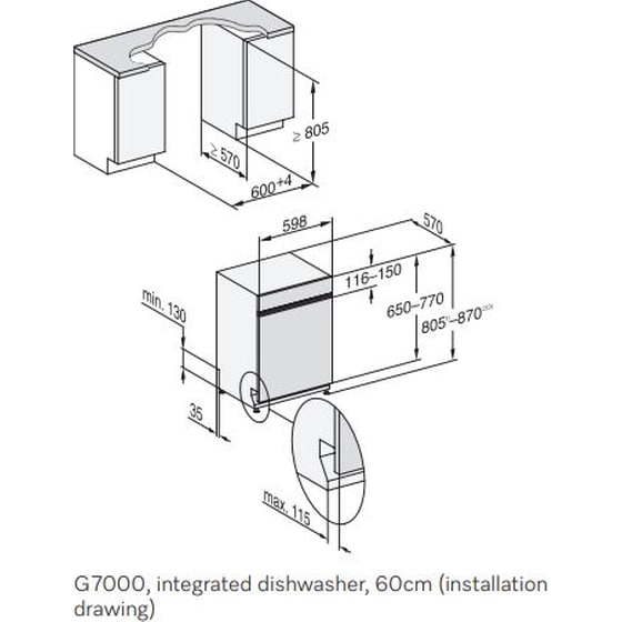 MIELE G7601 SCI A για 14 Σερβίτσια Εντοιχιζόμενο Πλυντήριο Πιάτων image 1