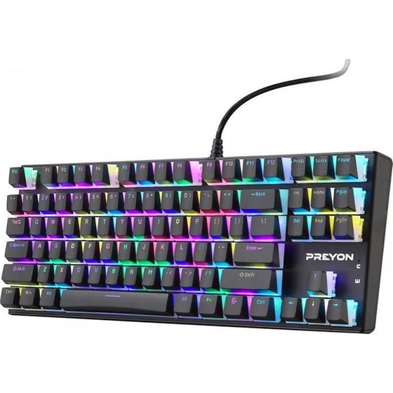 Preyon Blitz Claw Gaming Μηχανικό Ενσύρματο Πληκτρολόγιο με Gateron Red και RGB φωτισμό (US) image 1