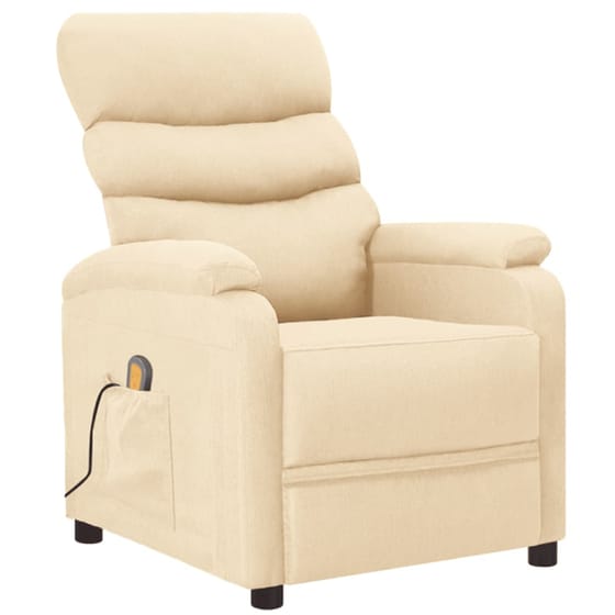 Πολυθρόνα Μασάζ VidaXL από Ύφασμα - Μπεζ image 0