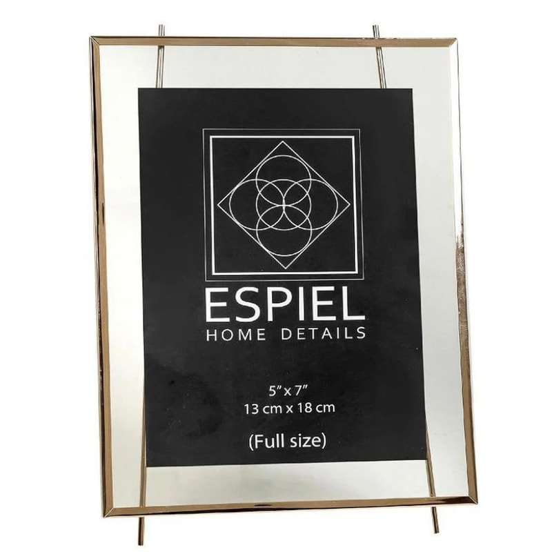 ESPIEL Κορνίζα Espiel Fam502 Μεταλλική 13x1x18cm - Χρυσή