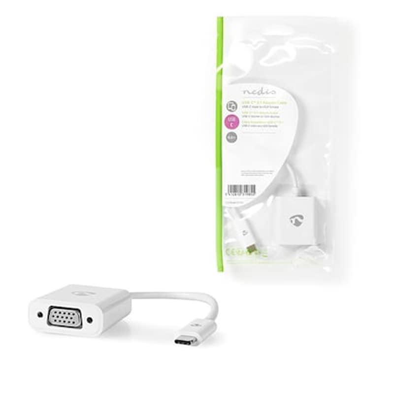 Αντάπτορας Usb Nedis Ccgp64851wt02 3.2 Gen 1 Usb Type-c Male Vga Female