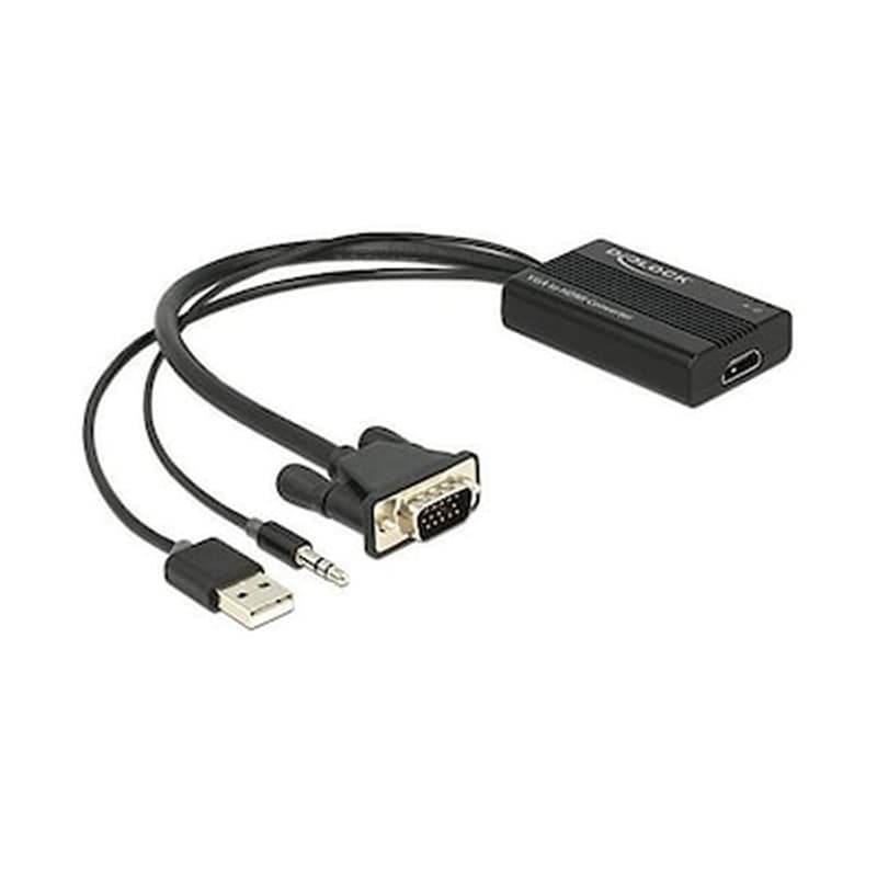 DELOCK Αντάπτορας Vga Σε Hdmi Με Ήχο Delock 62597 3-pin Usb A