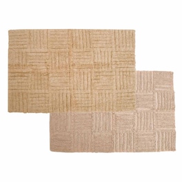 Πατάκι Μπάνιου Anna Riska Domino 2 Όψεων Ορθογώνιο Βαμβακερό 50x80 cm - Μπεζ