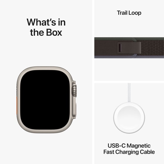 Apple Watch Ultra 2 Titanium 49mm GPS + Cellular - Blue/Black Trail Loop - S/M image 8