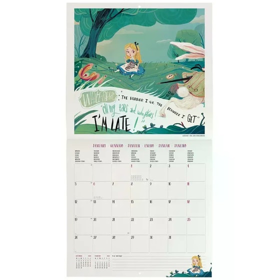 Ημερολόγιο Τοίχου Legami 2026 Alice in Wonderland 30x29cm image 2