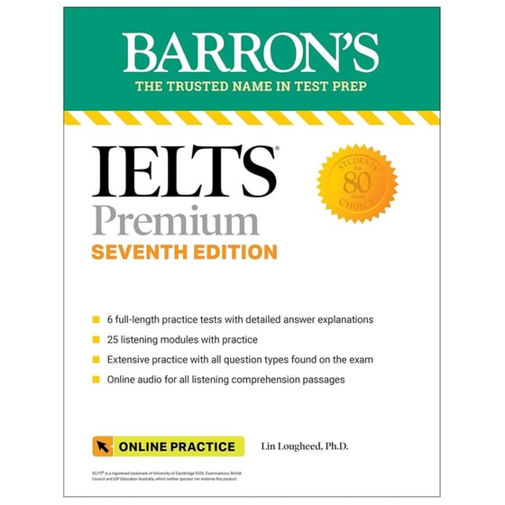 IELTS Premium: 6 Practice Tests + Comprehensive Review + Online Audio image 0