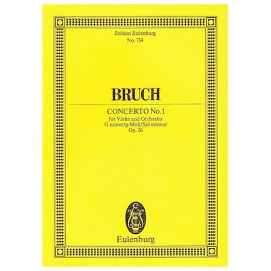 Βιβλίο Για Σύνολα Editions Eulenburg Bruck - Concerto Nr.1 G Minor Op.26 [pocket Score] image 0