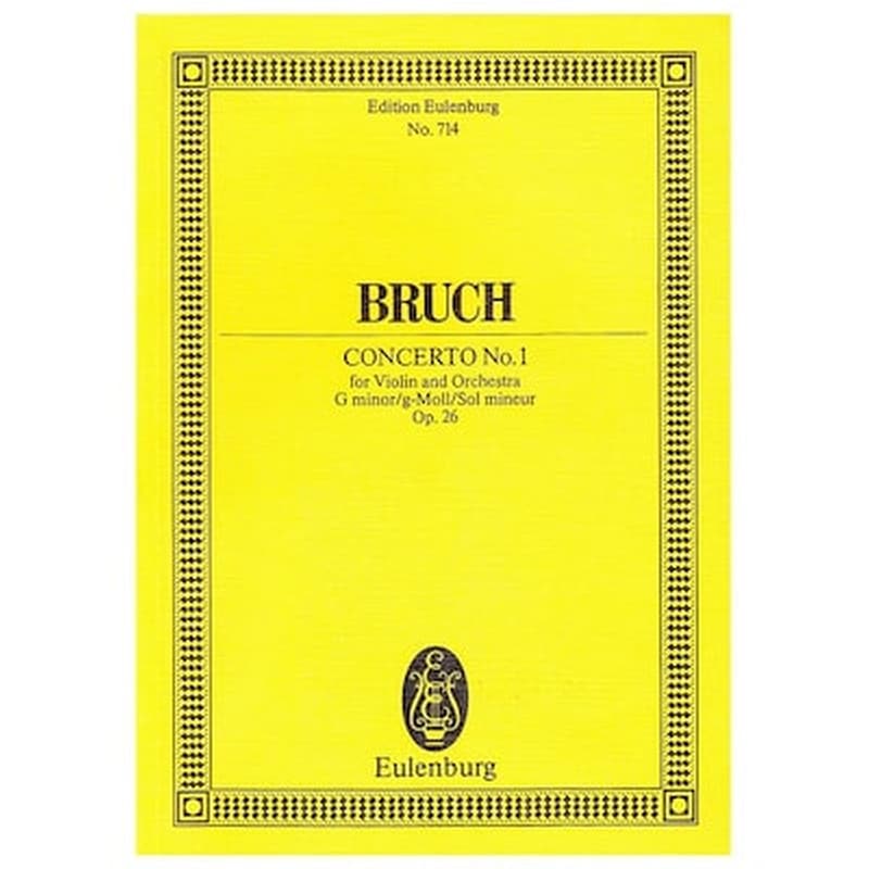 EDITIONS EULENBURG Βιβλίο Για Σύνολα Editions Eulenburg Bruck - Concerto Nr.1 G Minor Op.26 [pocket Score]