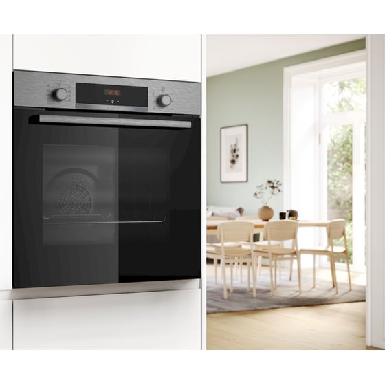 BOSCH HBA514BS3 71 Lt Inox Εντοιχιζόμενος Φούρνος Άνω Πάγκου image 3