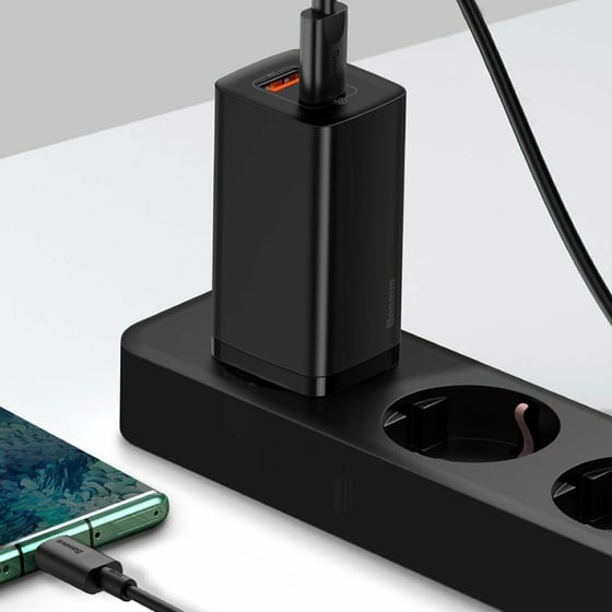 Φορτιστής Πρίζας Baseus 2 port Usb-C,Usb 65W - Black image 6