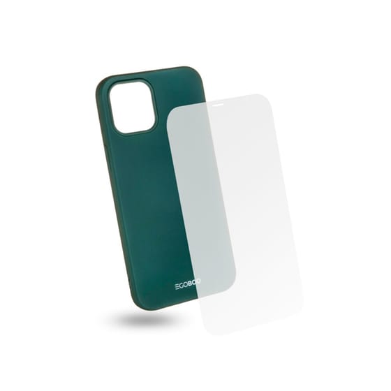 Θήκη & Προστασία οθόνης Apple iPhone 12/12 Pro - Egoboo Back Cover Case - Ruby Green image 0