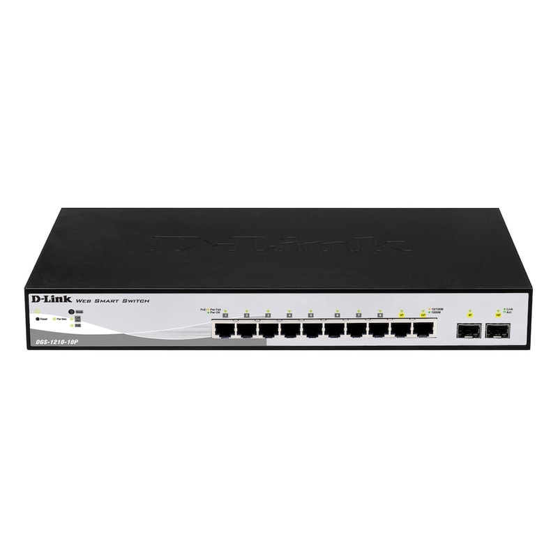 D-Link DGS-1210-10P Network Switch Managed L2 Gigabit Ethernet (1000 Mbps) PoE Support 1U