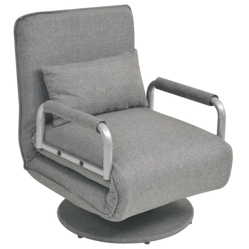 Πολυθρόνα Κρεβάτι VidaXL Περιστρεφόμενη από Ύφασμα - Ανοιχτό Γκρι VIDAXL