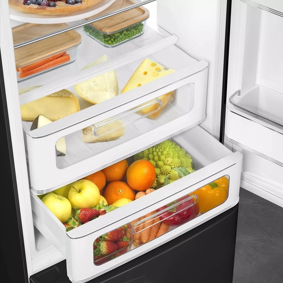 SMEG FAB32RBL6 332 Lt Total No Frost Μαύρο Ψυγειοκαταψύκτης image 5