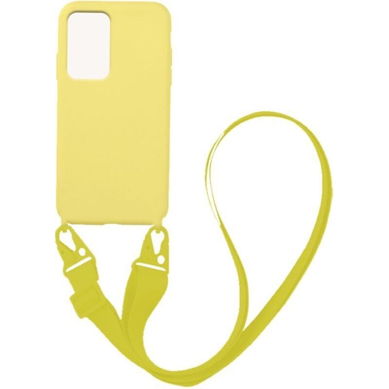 Θήκη Xiaomi Redmi Note 11 Pro Plus 5G - My Colors Carryhang Liquid Silicone Strap - Κίτρινο