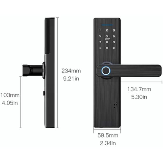 Κλειδαριά Moes WDL-X1 με WiFi και Ξεκλείδωμα μέσω Αποτυπώματος - Μαύρη image 2