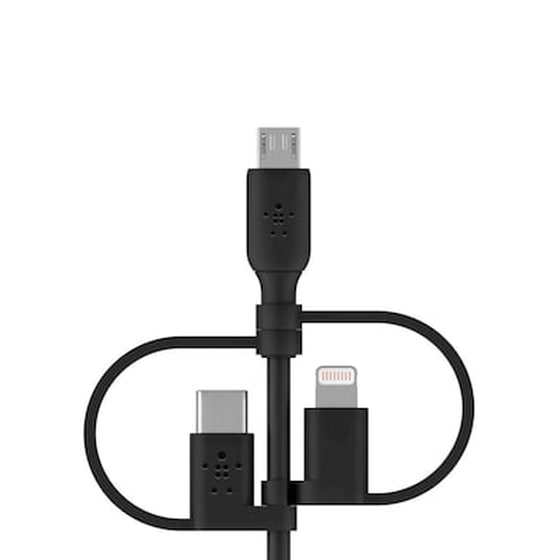 Σετ Καλωδίων Belkin Boost Charge Lightning/micro Usb/Usb-C 1.2m - Black image 1