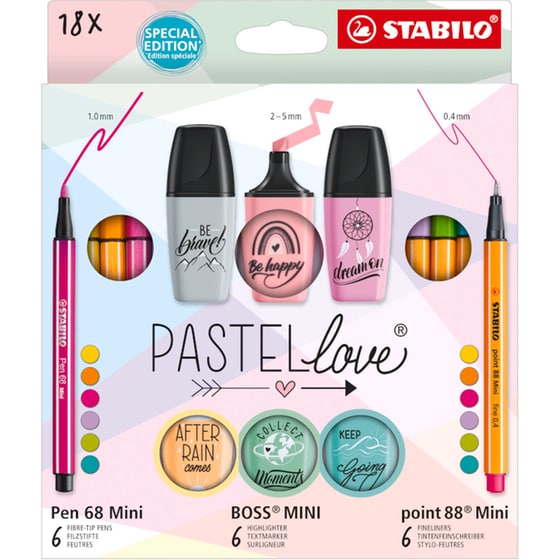 Μαρκαδόροι Stabilo Σετ Pastellove 18 Τεμάχια image 1