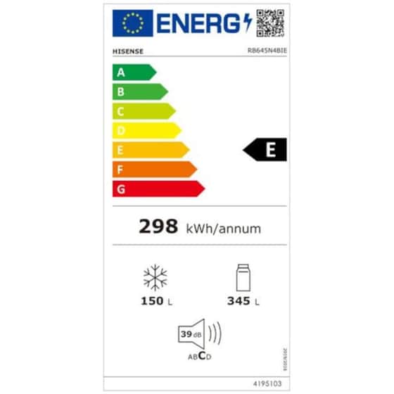HISENSE RB645N4BIE No Frost 495 Lt Inox Ψυγειοκαταψύκτης image 8
