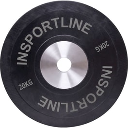 Δίσκος InSPORTline Bumper Plate INS-10380 20 kg για Μπάρα Ολυμπιακού Τύπου Ø50mm από Λάστιχο