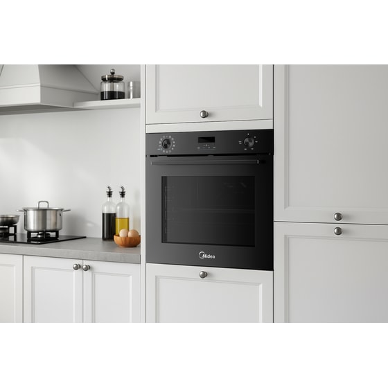 MIDEA MBO7NM30D0-BK 72 Lt Μαύρο Εντοιχιζόμενος Φούρνος Άνω Πάγκου image 8