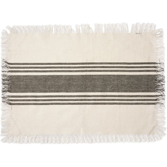 Σουπλά Spitishop από Βαμβάκι 30x45cm - Μαύρο/Μπεζ image 0