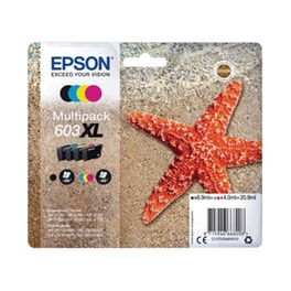 Epson 603XL Κυανό / Ματζέντα / Κίτρινο / Μαύρο Πακέτο 4 Μελανιών Εκτυπωτή C13T03A64010