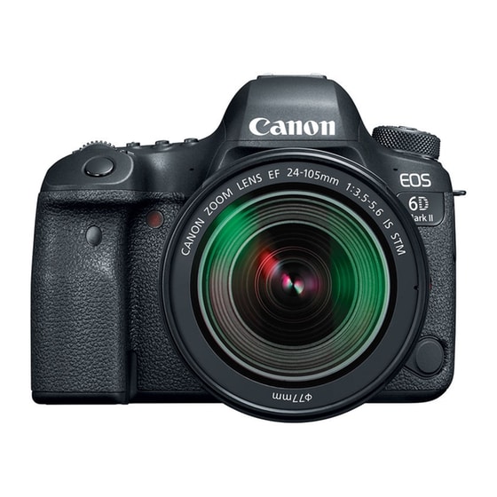 DSLR Canon EOS 6D Mark II & φακός 24-105mm - Μαύρο image 0