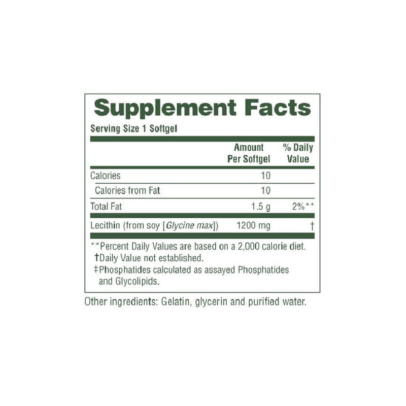 Ειδικό Συμπλήρωμα Διατροφής Natures Plus Lecithin 1200mg - 90 κάψουλες