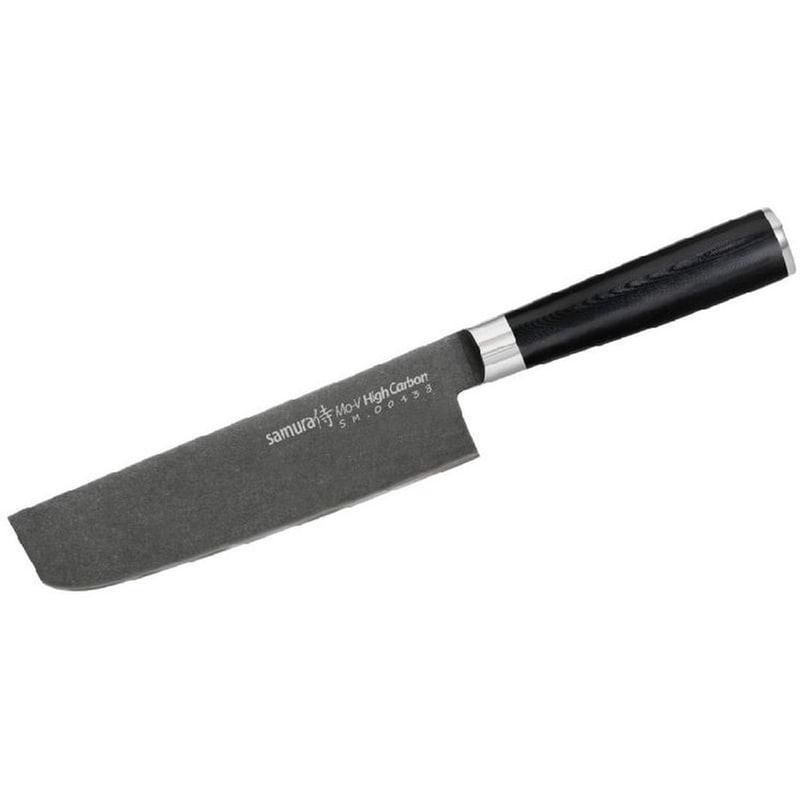 SAMURA Μαχαίρι Nakiri Samura Mo-v Stonewash Aπό Ανοξείδωτο Ατσάλι 16.7 cm - Μαύρο