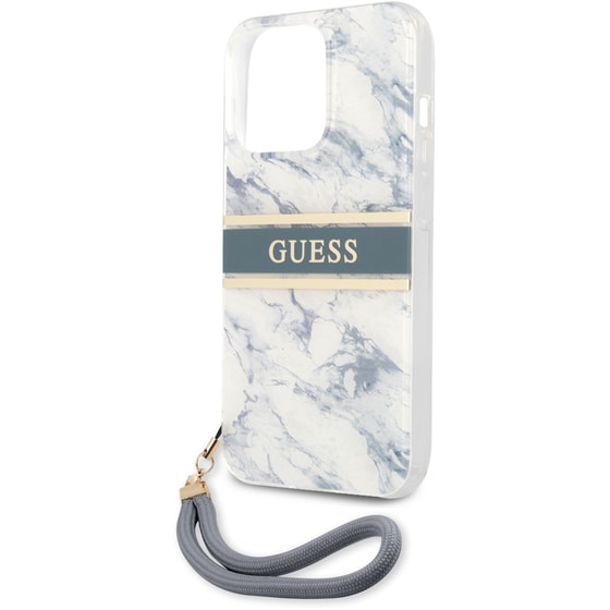 Θήκη Apple iPhone 13 Pro - Guess Marble Collection Printed Stripe - Μπλε/Λευκό image 2