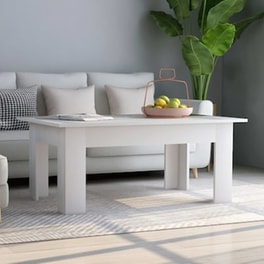 Τραπεζάκι Σαλονιού VidaXL από Μοριοσανίδα 100x60x42cm - Λευκό