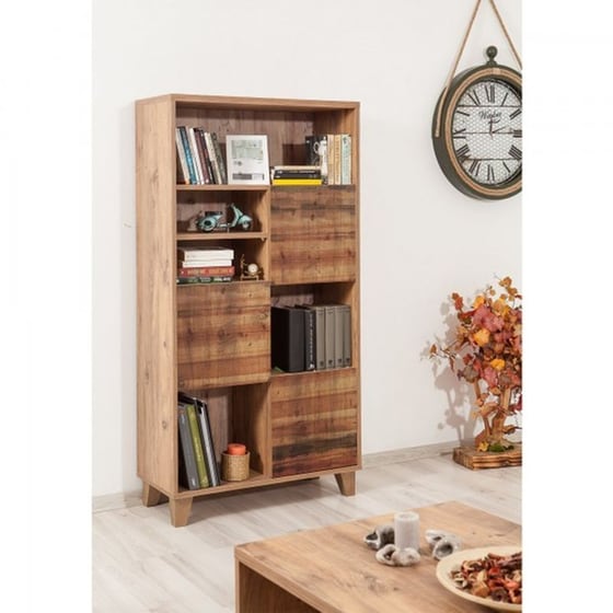 Βιβλιοθήκη 24mall Mare Atlantic Pine από Μοριοσανίδα 80x36x155 cm - Καφέ image 2
