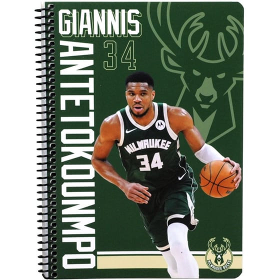 Τετράδιο Σπιράλ NBA 17X25 B6 2 Θεμάτων Antetokounmpo (1 Τεμάχιο) image 0