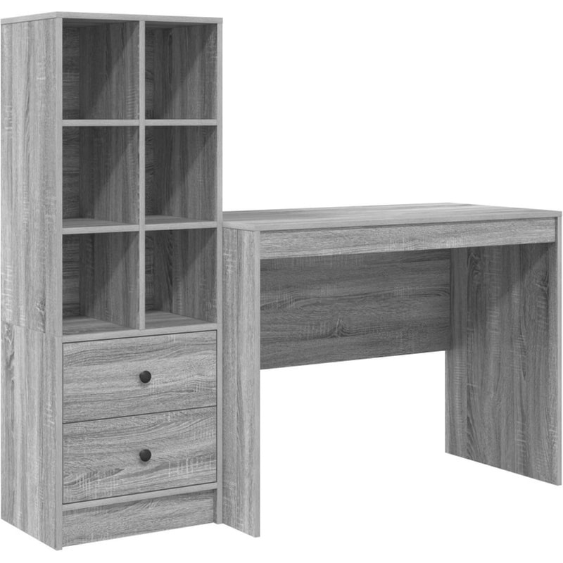 Γραφείο VidaXL 145,5x50x127 cm - Γκρι Sonoma (2 τεμ.)