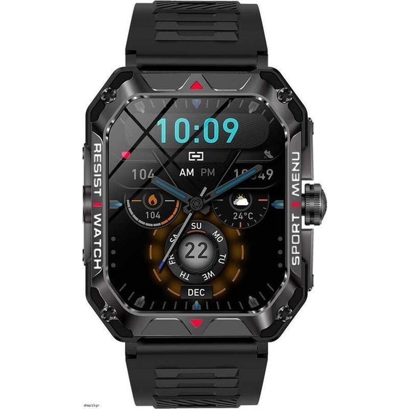 LAMTECH Smartwatch Lamtech LAM113485 With Health Sensor And Sport Tracking Square Display 51mm - Black